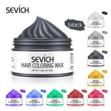 Sevich 9 colors Hair color wax Strong And Hold Unisex Hair Wax Black Color Hair Clay Temporary Hair Dye For Hair Styling