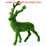 39cm Large Flower Bear Artificial Moss Flocking Animals Green Grass Fake Animal Crafts Christmas Moose For Home Party Decoration 39cm Large Flower Bear Artificial Moss Flocking Animals Green Grass Fake Animal Crafts Christmas Moose For Home Party Decoration