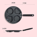 4 Holes Omelette Pan Non-stick Flat Bottom Egg Dumpling Pan Frying Pot Waffle Mold Egg Pancake Multi-function Breakfast Machine