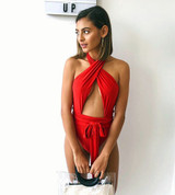 Catei Karrui 2020 new women's swimsuit One Piece Bikini strap interwoven swimsuit sexy bikini essential for seaside play