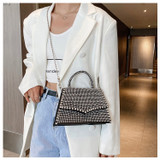 Diamond Flap Small Tote Bag 2020 Summer New Quality PU Leather Women's Designer Handbag Chain Shoulder Messenger Bag Travel Bag