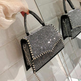 Diamond Flap Small Tote Bag 2020 Summer New Quality PU Leather Women's Designer Handbag Chain Shoulder Messenger Bag Travel Bag