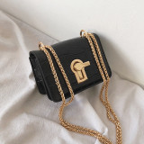 Mini Square Flip bag 2020 Summer New Quality PU Leather Women's Designer Handbag Stone pattern Lock Chain Shoulder Messenger Bag