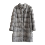 New Real Natural Mink Fur Coat Women Winter Long Mink Fur Coat Fur Jacket Detachable Sleeve Adjustable Clothes Length Customized