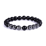 Tiger‘s Eye Bracelets for Men Women Lucky Hematite Beads Bracelet Natural Stone Bracelets & Bangles Jewelry Gift Pulsera Hombre