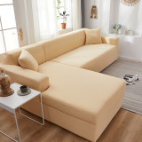 L Shape Need Buy 2pcs Sofa Cover Solid Color Corner Sofa Covers for Living Room Elastic Spandex Couch Cover Stretch Slipcovers