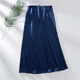 Tataria High Waisted Skirts for Women Silk Satin Skirt 2020 Women A-Line Elegant Skirts Women Women Midi Skirt New Korean Style