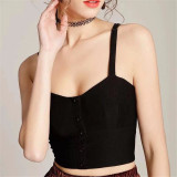 4 Solid/Strip Color Tank Tops Women Tube Top Female Camisole Elastic Folds Backless Underwear Knitted Tops Lingerie Hot Fashion