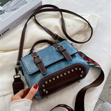 ACELURE Rivet Decor Cool Fashion PU Leather Shoulder Bags for Women Solid Color  Crossbody Bags Ladies High Capacity Handbags
