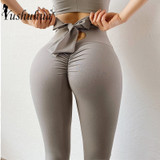 Bowknot lift hip Sports pants High Waist Yoga Leggings Scrunch Butt Workout Sports Women Fitness Leggings Gym Running Tights Bowknot lift hip Sports pants High Waist Yoga Leggings Scrunch Butt Workout Sports Women Fitness Leggings Gym Running Tights