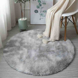 Rainbow Colorful Soft Fluffy Carpets Girl Round Hairy Area Rug For Bedroom Decoration Carpet shaggy Bedside Mat Princess Style