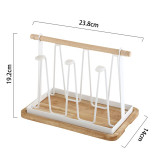 Wrought Iron Drain Cup Holder 6 Hooks Glass Cup Storage Rack Living Room Cups Organizer Shelf Kitchen Tools Home Accessories