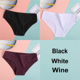 3PCS Cotton Panties Women's Underwear Casual Solid Color Panties for Women Intimate Lingerie Sexy Briefs Female Underpants M-XL