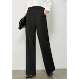 AMII Minimalism Autumn Women's Pants Fashion High Waist Solid loose Long Suit Pants Casual Female Trousers 12040646