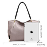 FOXER Brand Women's Cow Leather Handbags Female Shoulder bag designer Luxury Lady Tote Large Capacity Zipper Handbag for Women