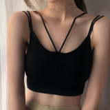 Women Tank Crop Top Seamless Underwear Female Crop Tops Sexy Lingerie Intimates With Removable Padded Camisole Femme Fashion
