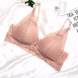 AB Cup Lace Bras for Women Bralette Sexy Underwear Lingerie Super Push Up Bra Front Closure Brassiere Girl Minimizer Deep V