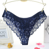 TERMEZY Sexy Panties Women Lace Low-waist Briefs Female Breathable Embroidery Underwear Transparent G String Underpant Lingerie