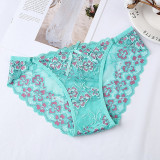 TERMEZY Sexy Panties Women Lace Low-waist Briefs Female Breathable Embroidery Underwear Transparent G String Underpant Lingerie