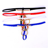 Men's Transparent Sexy Ring Underwear Temptation Thongs Low Waist Body Jewelry Pearl G String Thong Erotic Penis Ring Panties