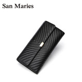 San Maries Luxury Brand Women Long Wallets Lady Hasp Cow Leather Wallet Female Purse Phone Clutch Money Women Wallet