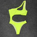 MIOFAR Women's Swimwear One Piece Swimsuit Swimsuit Women's Irregular Sexy Beach Women's Backless Swimwear Ladies Bodysuit