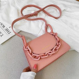 Acrylic Chain Solid Color Mini PU Leather Crossbody Bags For Women 2020 Simple Handbags Female Shoulder Bags Travel Bag Chain Acrylic Chain Solid Color Mini PU Leather Crossbody Bags For Women 2020 Simple Handbags Female Shoulder Bags Travel Bag Chain
