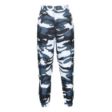 Weekeep Women High Waist Camouflage Pants Fashion Pantalon Femme Trouser Ankle-Length Sweatpants Cotton Streetwear Camo Pants