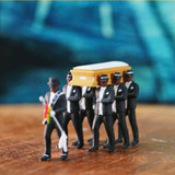 1:64 High Simulation Plastic Ghana Funeral Coffin Dancing Pallbearer Team Model Exquisite Workmanship Action Figure Car Decor