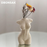 Body Art Design Flower Vase Nude Female Sculpture Flower Vase Creative Hobby Vase Planting Machine Home Accessories Ornamental