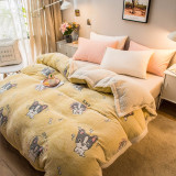 Pineapple Avocado Pattern Super Soft Raschel Blanket Thick Coral Fleece Plush Duvet Cover Double Side Warm Blankets For Bed