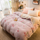 Pineapple Avocado Pattern Super Soft Raschel Blanket Thick Coral Fleece Plush Duvet Cover Double Side Warm Blankets For Bed