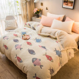 Pineapple Avocado Pattern Super Soft Raschel Blanket Thick Coral Fleece Plush Duvet Cover Double Side Warm Blankets For Bed