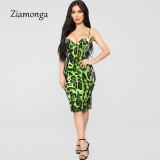 Ziamonga 2019 Women Bandage Dress Sexy Spaghetti Strap Sheath Sexy Club Fashion Evening Party Celebrity Ladies Summer Dresses