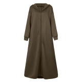 2020 Winter Fleece Outwear ZANZEA Autumn Hooded Long Coat Women Zipper Hoodies Long Sleeve Jackets Sweatshirt Robe Oversized