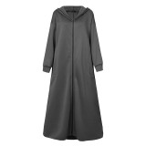 2020 Winter Fleece Outwear ZANZEA Autumn Hooded Long Coat Women Zipper Hoodies Long Sleeve Jackets Sweatshirt Robe Oversized