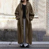 2020 Winter Fleece Outwear ZANZEA Autumn Hooded Long Coat Women Zipper Hoodies Long Sleeve Jackets Sweatshirt Robe Oversized