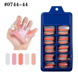 Lamemoria 100/500pcs/opp/box Fake Nails Coffin Nail Tips Press on Nails Natural Clear Long Ballerina DIY False Nail Full Cover