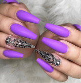 Lamemoria 100/500pcs/opp/box Fake Nails Coffin Nail Tips Press on Nails Natural Clear Long Ballerina DIY False Nail Full Cover