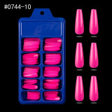 Lamemoria 100/500pcs/opp/box Fake Nails Coffin Nail Tips Press on Nails Natural Clear Long Ballerina DIY False Nail Full Cover