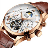 AILANG top luxury brand men's mechanical watch moon phase multi-function tourbillon watch diving clock men's business style