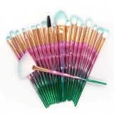 20pcs Diamond Makeup Brush Set Eye Brush Beauty