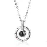 The 100 Languages I Love You Projection Pendant Necklace (Free Shipping Today)