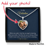 To My Valentine Luxury Pendant Necklace (Upload Your Photo)