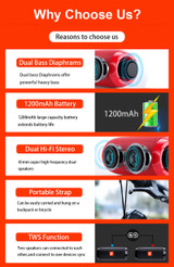 Portable Bluetooth Waterproof Outdoor Speakers