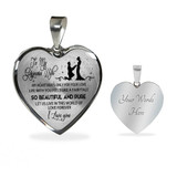 To My Gorgeous Wife Luxury Necklace: My Heart Beats Only For Your Love Life With You Feels Like A Fairytale So Beautiful And Pure Let Us Live In This World Of Love Forever I Love You 500WSO