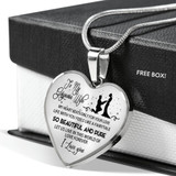 To My Gorgeous Wife Luxury Necklace: My Heart Beats Only For Your Love Life With You Feels Like A Fairytale So Beautiful And Pure Let Us Live In This World Of Love Forever I Love You 500WSO
