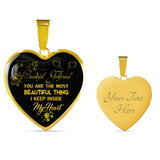To My Girlfriend Luxury Necklace: Necklace For Girlfriend, Valentine Gift For Girlfriend “You Are The Most Beautiful Thing I Keep Inside My Heart” 494GFG