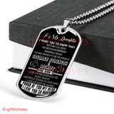 To My Daughter Dog Tag: I Love You So Much 28DABS
