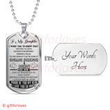 To My Daughter Dog Tag: I Love You So Much 28DAB0